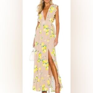 Majorelle Tan Lemon Maxi Dress